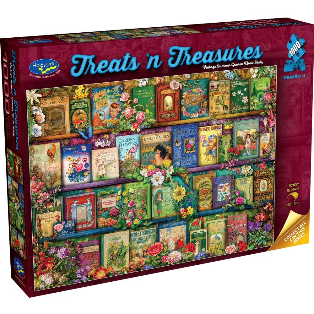 Treats N Treasures S4 - 1000 Piece Jigsaw Puzzle Vintage Summer Garden Book Shelf
