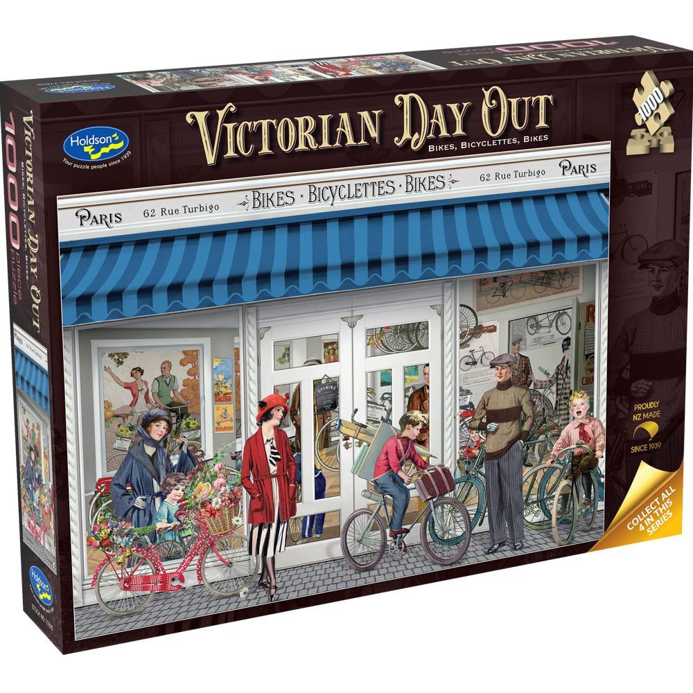 Victorian Day Out - 1000 Piece Jigsaw Puzzle Bikes Bicyclettes Bikes