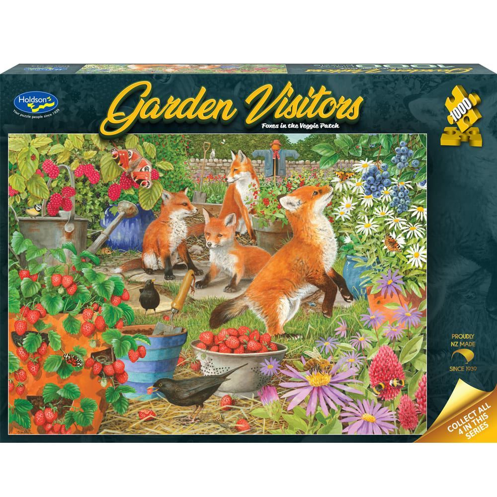 Garden Visitors - 1000 Piece Jigsaw Puzzle Foxes in the Veggie Patch