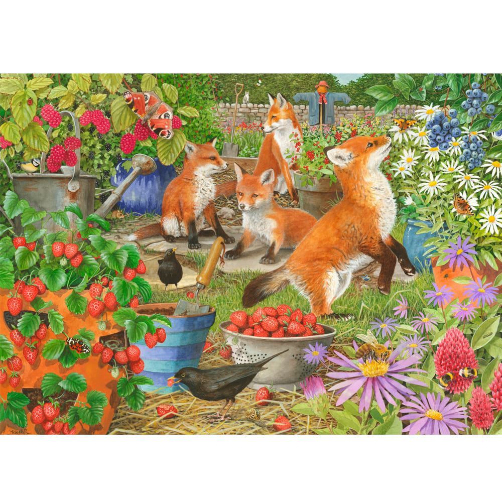 Garden Visitors - 1000 Piece Jigsaw Puzzle Foxes in the Veggie Patch