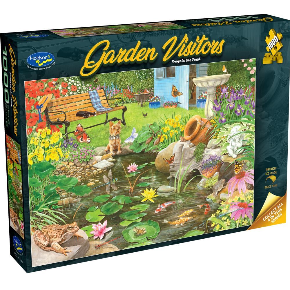 Garden Visitors - 1000 Piece Jigsaw Puzzle Frogs in the Pond