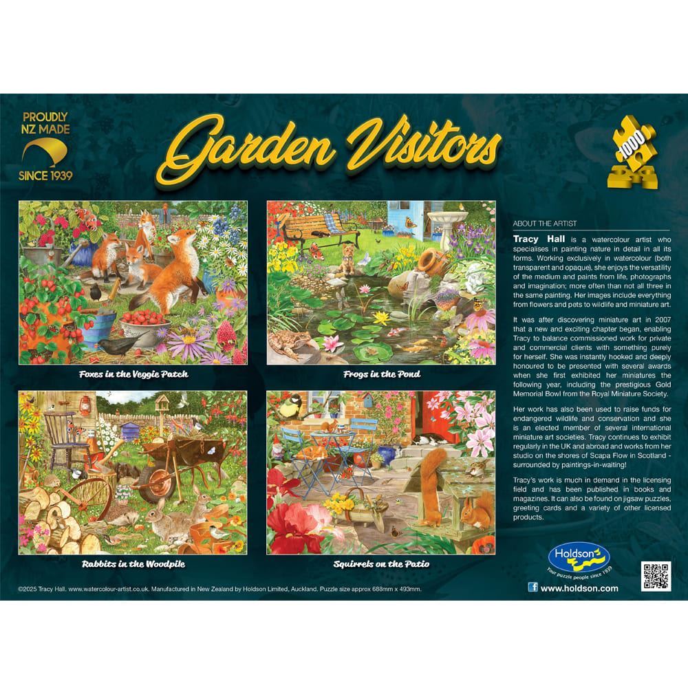 Garden Visitors - 1000 Piece Jigsaw Puzzle Squirrels on the Patio