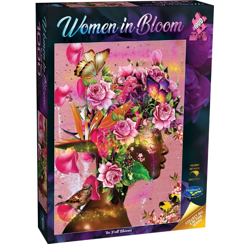 Woman in Bloom - 1000 Piece Jigsaw Puzzle In Full Bloom