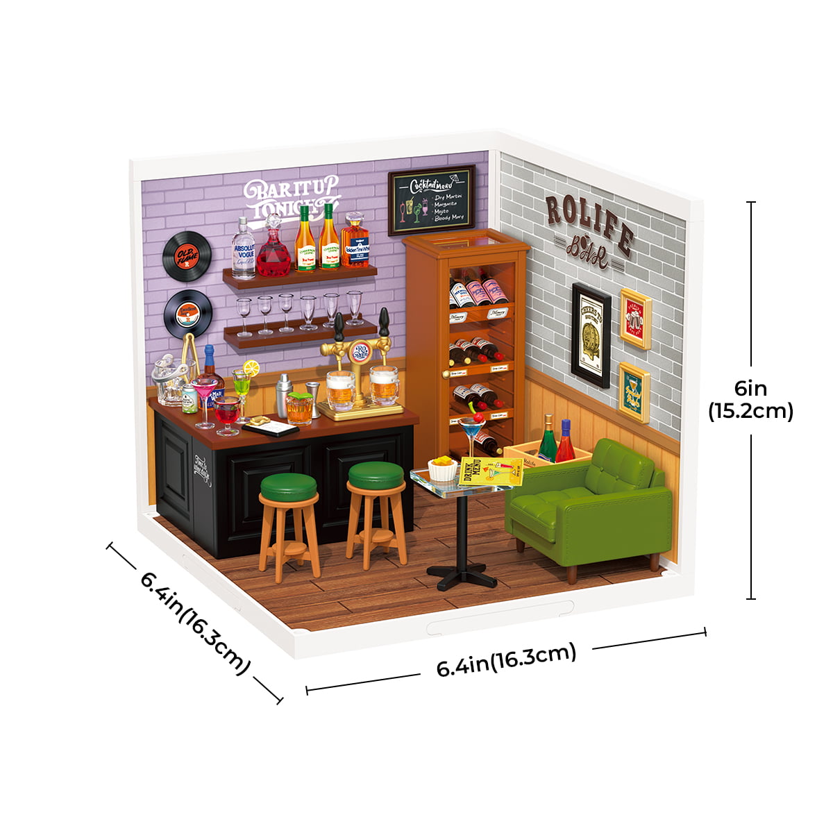 Rolife: Leisurely Cheers Bar - Super Creator Plastic DIY Miniature Puzzle