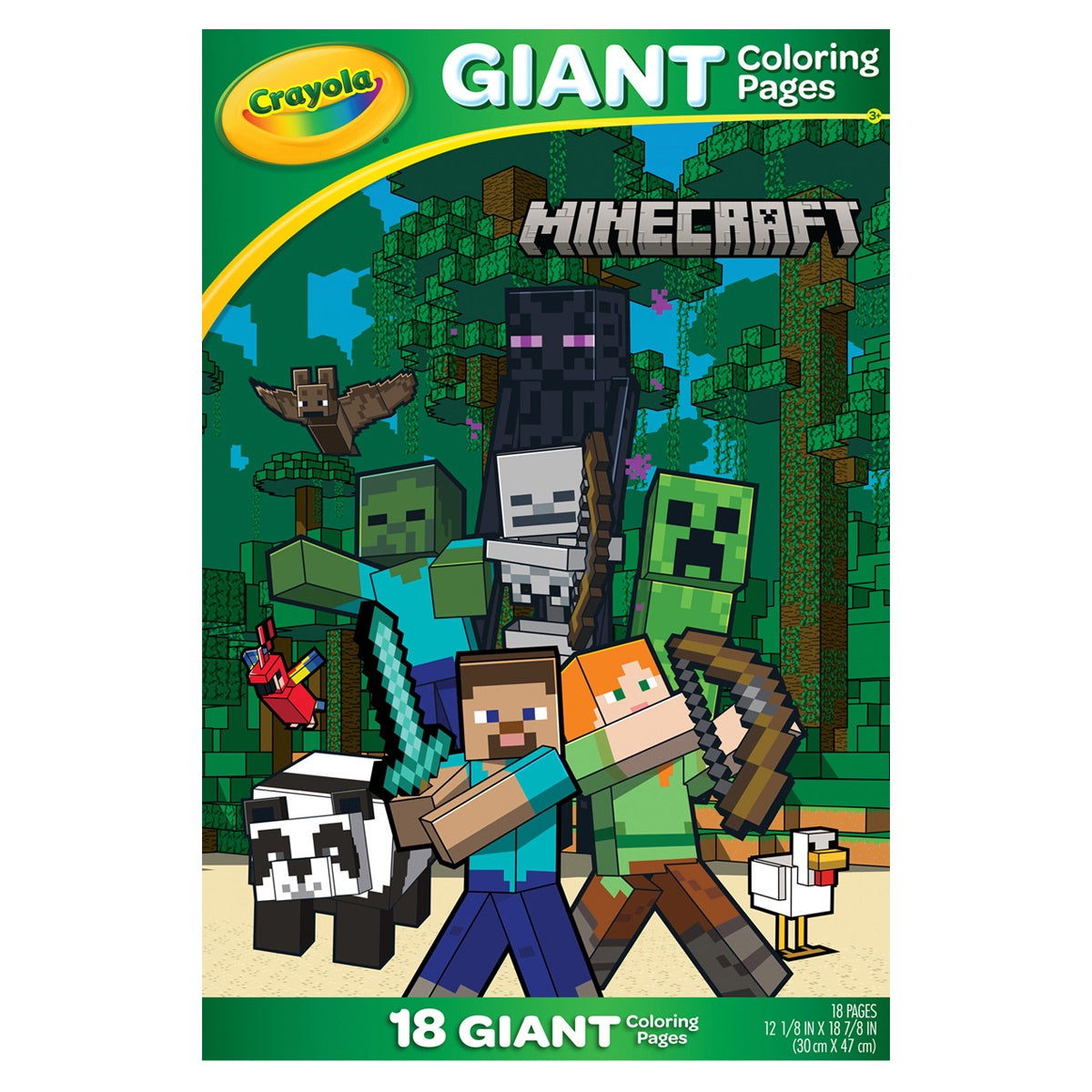 Crayola Giant Coloring Pages Foldalope Minecraft 18 Pages