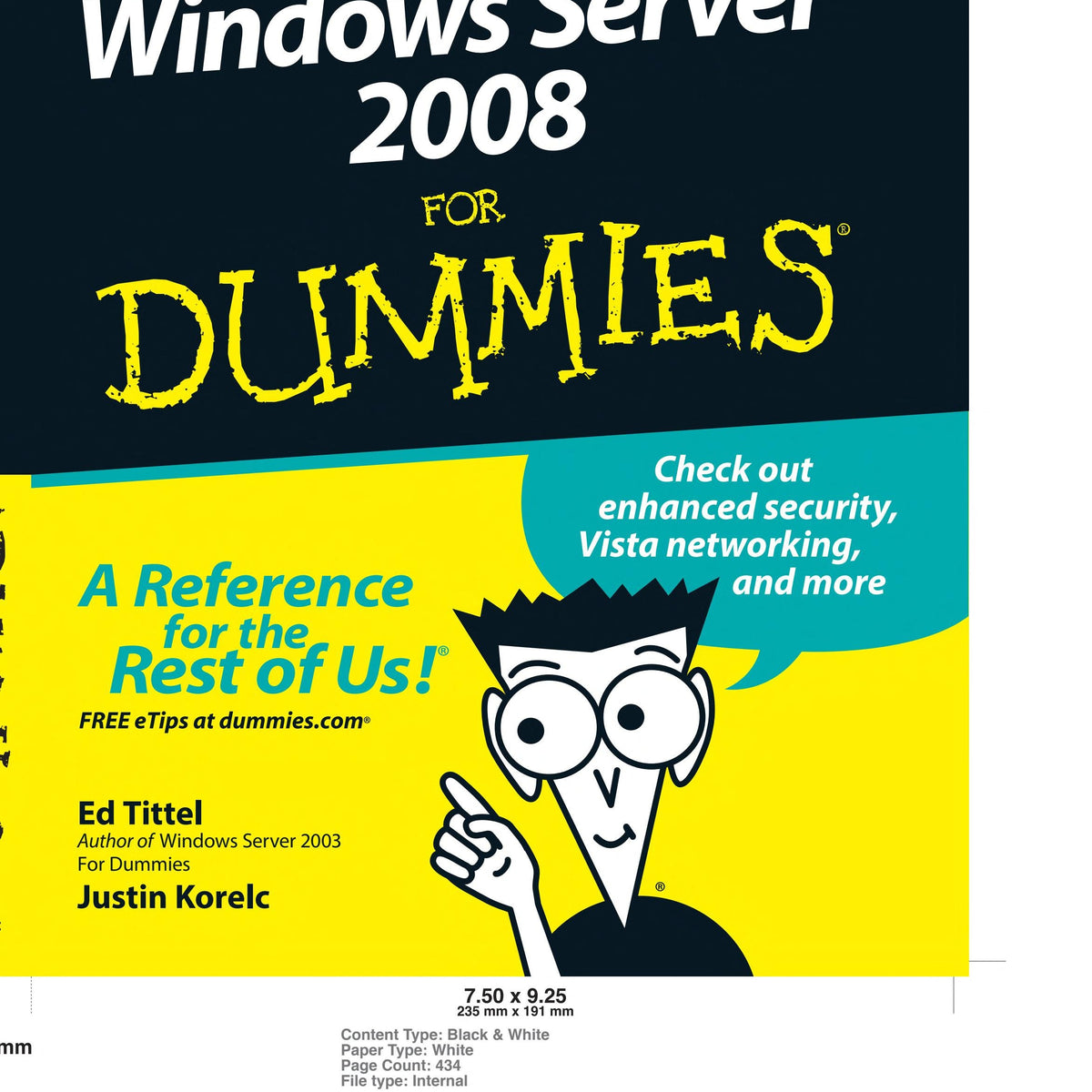 Windows Server 2008 For Dummies by Justin Korelc and Ed Tittel – Book Hero