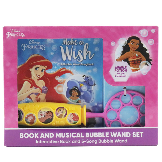 Disney Princess: Make a Wish Book and Musical Bubble Wand Sound Book Set