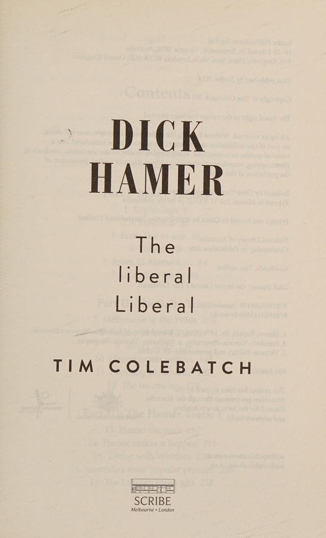 Dick Hamer: The liberal Liberal