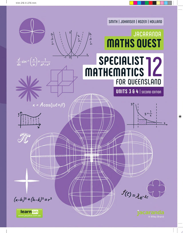 Jacaranda Maths Quest 12 Specialist Mathematics Units 3 and 4 for Queensland, 2e learnON & Print