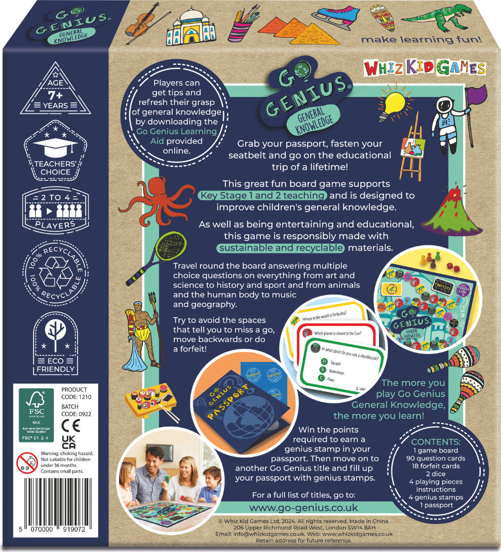 Go Genius General Knowledge - Board Game