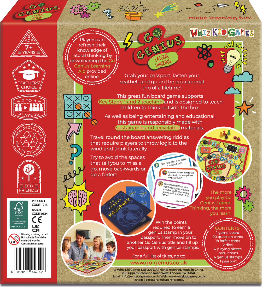 Go Genius Lateral Thinking - Board Game