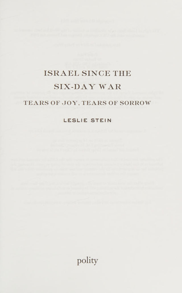 Israel Since the Six-Day War