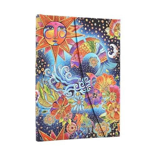 2026 Celestial Magic (Whimsical Creations) Midi 18-month Horizontal Hardcover Flexi Dayplanner 2025-2026 (Wrap Closure)
