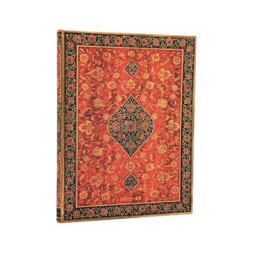 2026 Layla (Persian Poetry) Ultra 18-month Vertical Hardcover Flexi Dayplanner 2025-2026 (Elastic Band Closure)