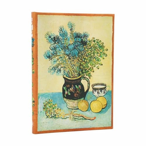 Van Gogh’s Still Life Midi Unlined Hardcover Journal (Elastic Band Closure)