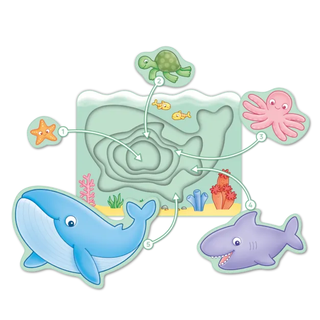 Orchard Toys: Under The Sea Wooden Nesting Puzzle
