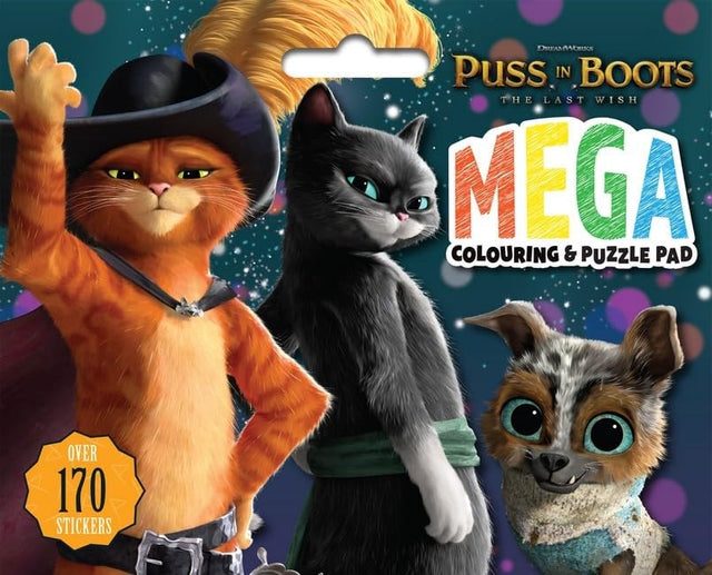 Puss In Boots The Last Wish: Mega Colouring and Puzzle Pad (DreamWorks)