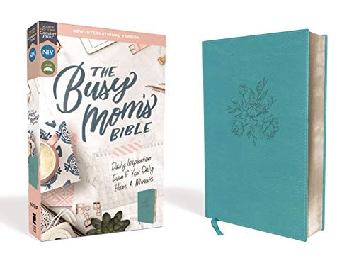 NIV, The Busy Mom's Bible, Leathersoft, Teal, Red Letter, Comfort Print