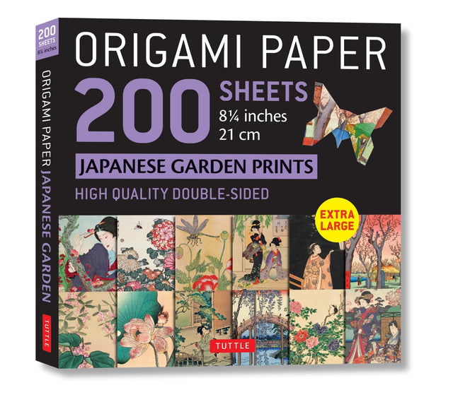 Origami Paper 200 sheets Japanese Garden Prints 8 1/4" 21cm