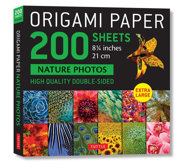 Origami Paper 200 sheets Nature Photos 8 1/4" (21 cm)