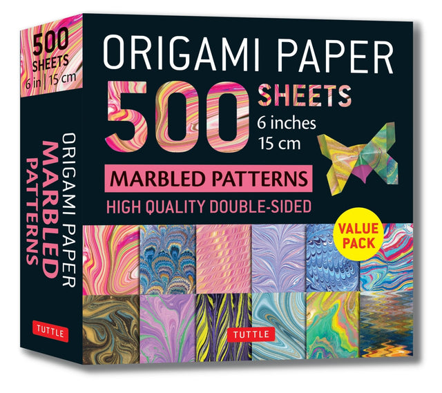 Origami Paper 500 sheets Marbled Patterns 6" (15 cm)