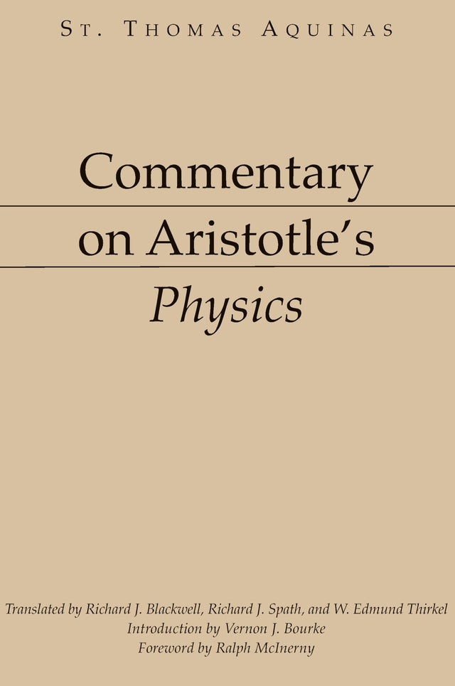 Commentary on Aristotle`s Physics