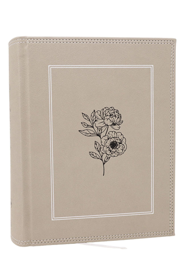 NKJV, Journal the Word Bible: Reflect, Journal or Create Art Next to Your Favorite Verses (Stone Leathersoft over board, Red Letter, Comfort Print)