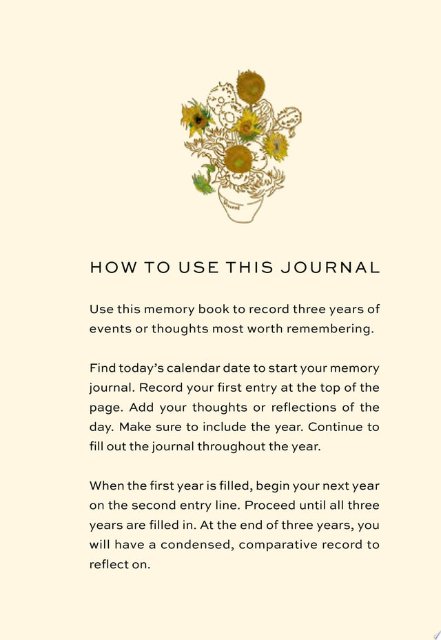 Van Gogh Memory Journal: Reflect, Record, Remember