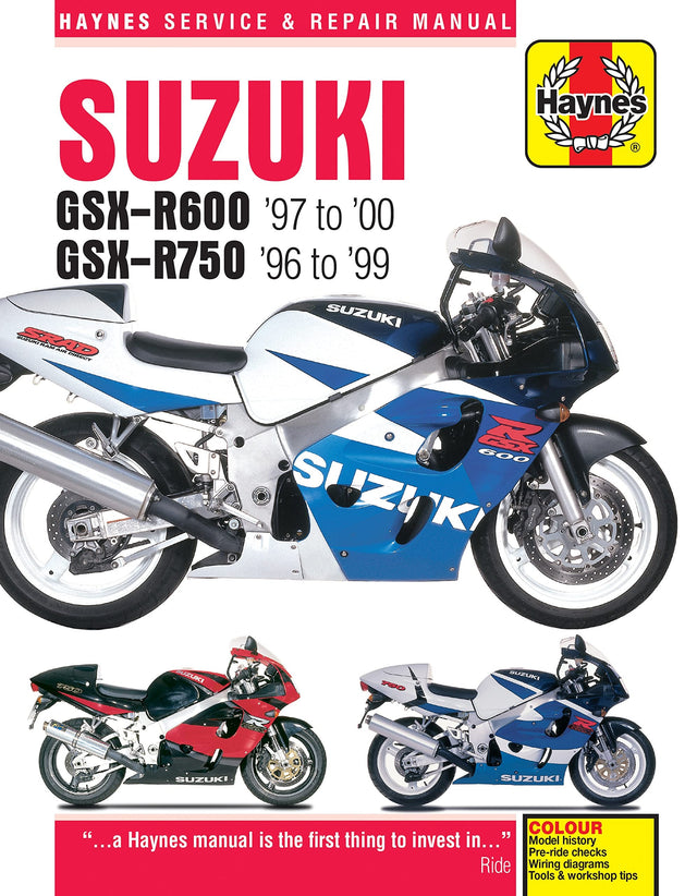 Suzuki GSX-R600 & 750 (96 - 00) Haynes Repair Manual