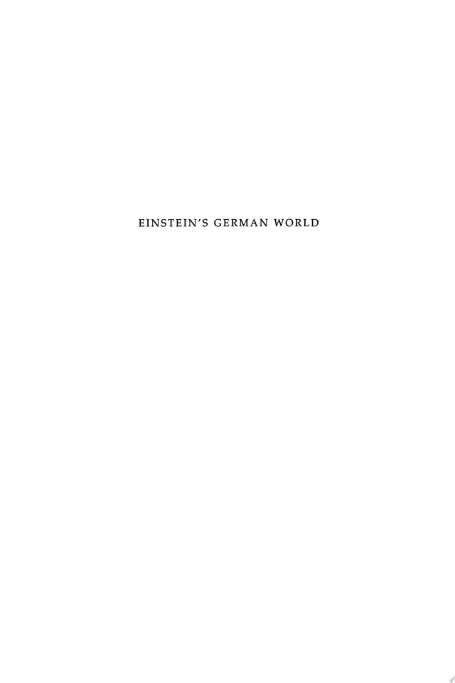 Einstein's German World
