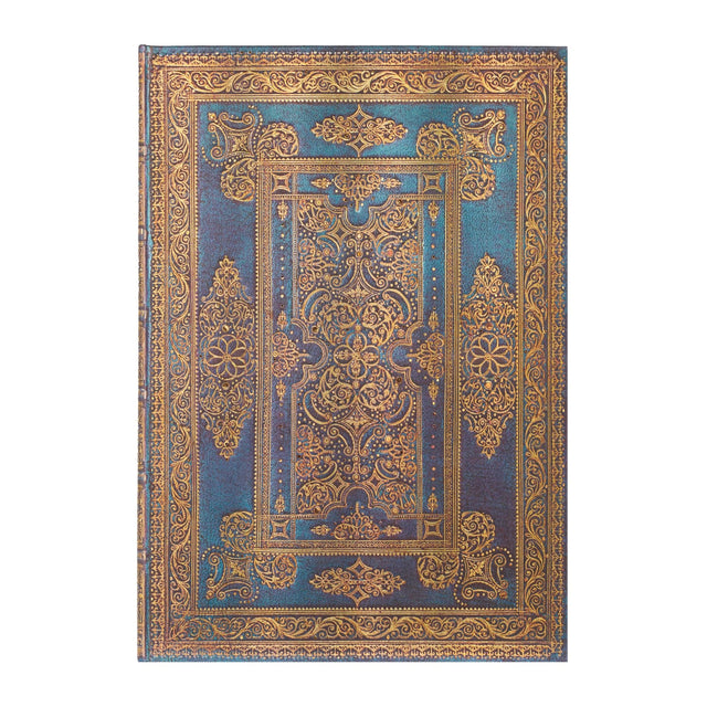 Blue Luxe (Luxe Design) Grande Unlined Hardback Journal (Elastic Band Closure)