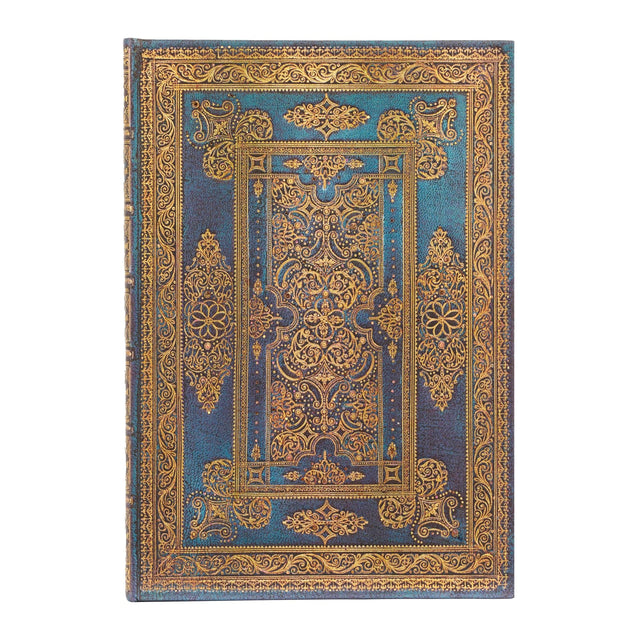 Blue Luxe (Luxe Design) Midi Lined Hardback Journal (Elastic Band Closure)