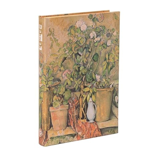 Cezanne’s Terracotta Pots and Flowers Mini Unlined Hardback Journal (Elastic Band Closure)