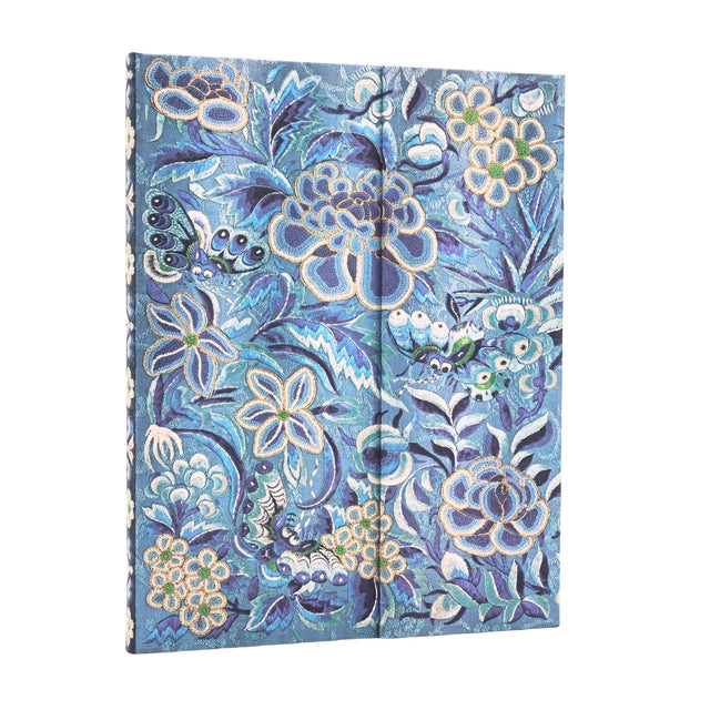 Blue Willow (Celebrate Hanfu) Ultra Lined Hardcover Journal (Wrap Closure)