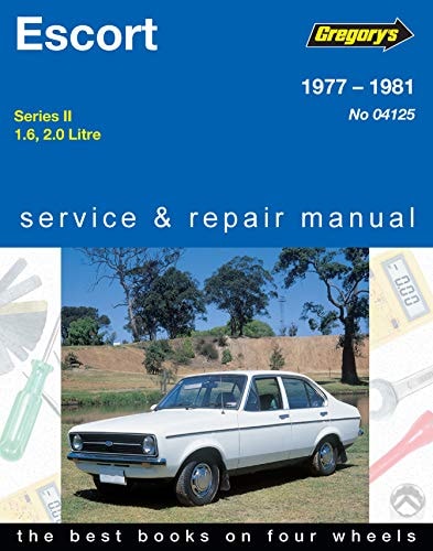 Ford Escort BC Sedan Van 1600, 2000cc 4cyl Gl Ghia Rs2000 (1977-81)