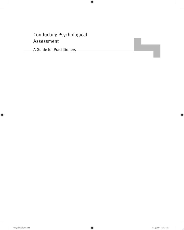 Conducting Psychological Assessment