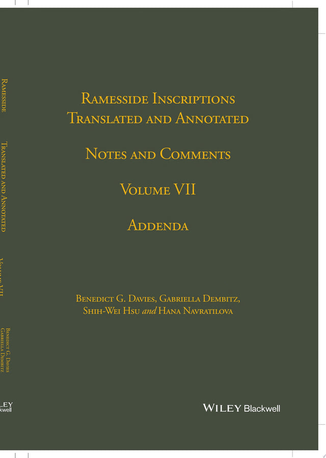 Ramesside Inscriptions, Addenda