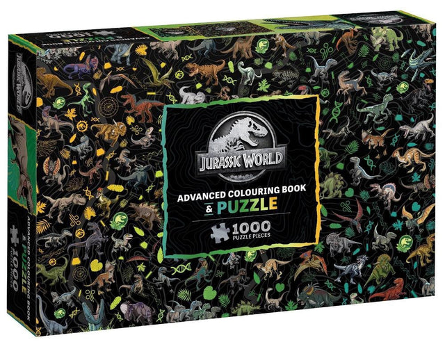 Jurassic World: Advanced Colouring Book and Puzzle (Universal: 1000 Pieces)