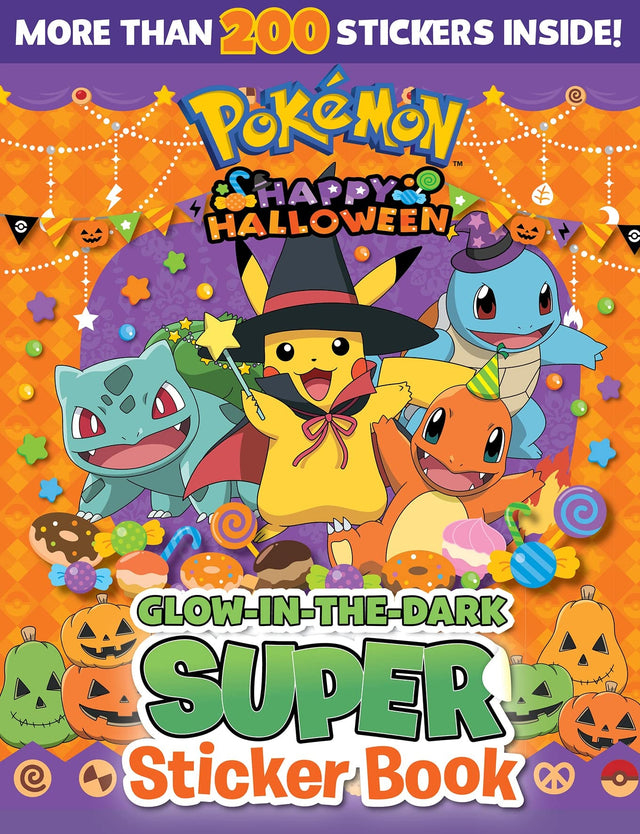 Pokemon Happy Halloween: Glow-in-the-Dark Super Sticker Book