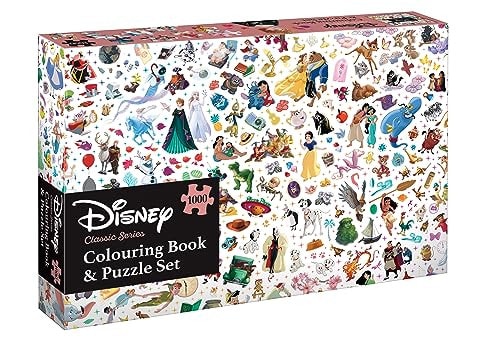 Disney Classic Series: Adult Colouring Book & Puzzle Set (1000 Pieces)