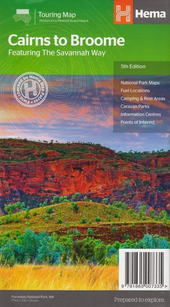 Savannah Way - Cairns to Broome Map