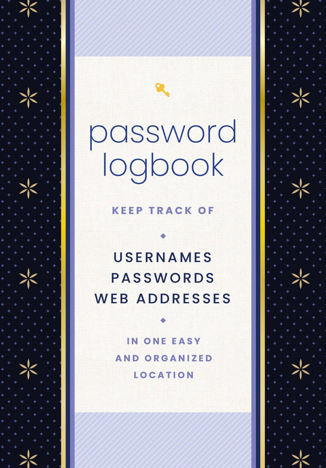 Password Logbook (Black & Gold)
