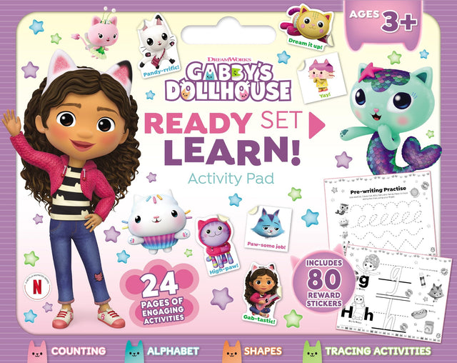 Gabby's Dollhouse: Ready Set Learn! Activity Pad (DreamWorks: Ages 3+ Years)