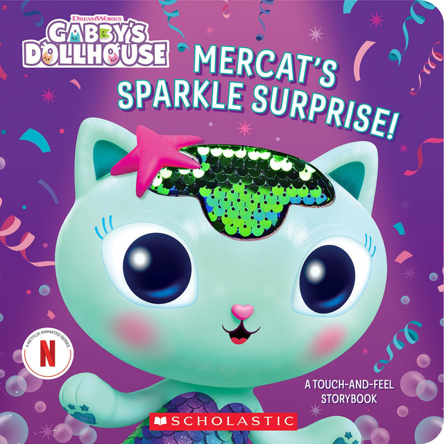 Mercat's Sparkle Surprise! A touch-and-feel Storybook (DreamWorks: Gabby's Dollhouse)