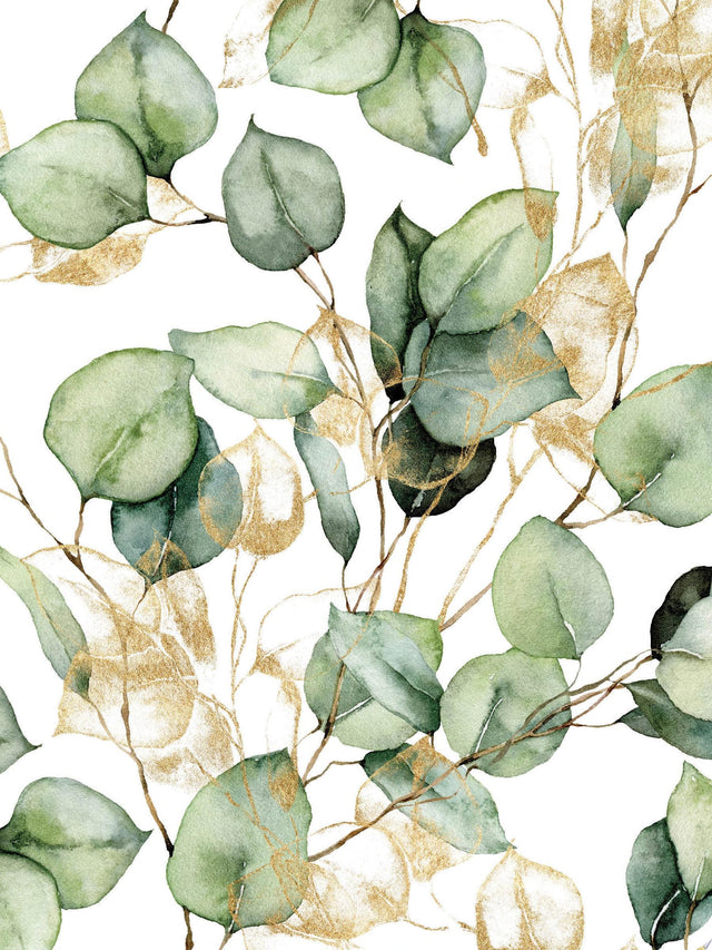 Greenery and Gold Lined Journal