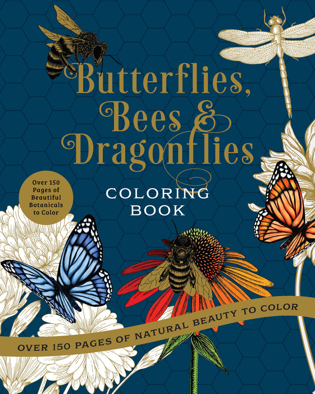 Butterflies, Bees & Dragonflies Coloring Book