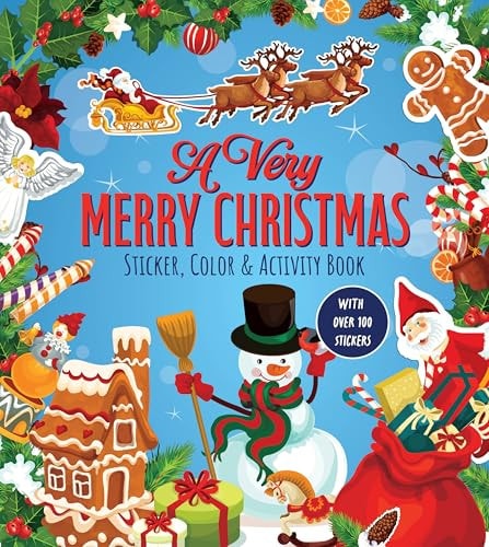 A Very Merry Christmas Sticker, Color & Activity Book