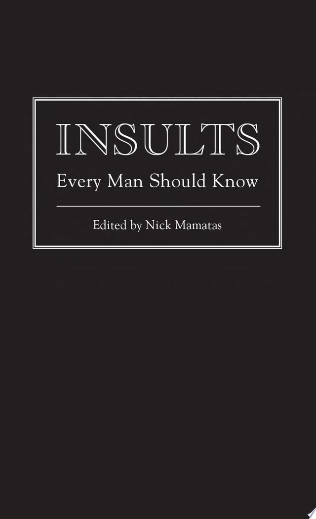 Insults Every Man Should Know
