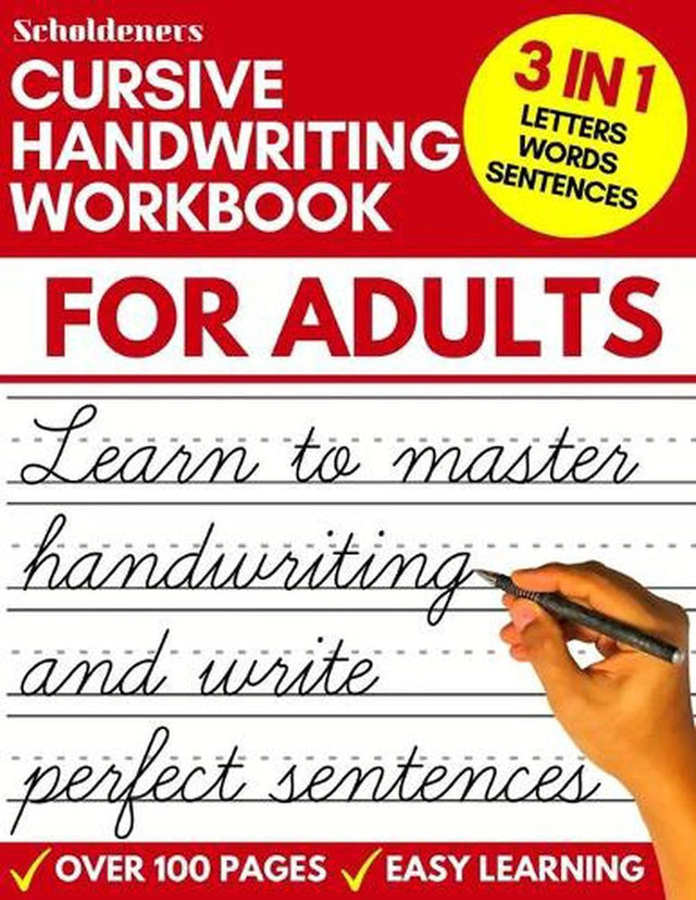 Cursive Handwriting Workbook for Adults
