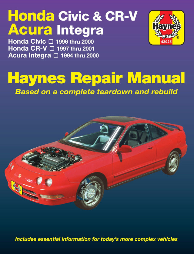 Honda Civic (1996-2000), CR-V (1997-2001) & Acura Integra (1994-2000) Haynes Repair Manual (USA)